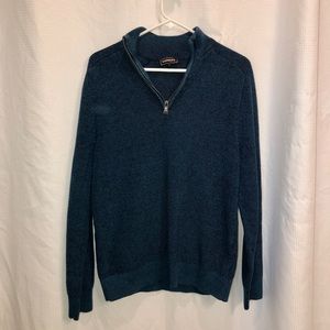 Zip-up V-neck Sweater